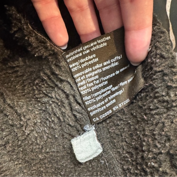 Vintage Danier Brown Suede Shearling Jacket - Picture 6 of 7